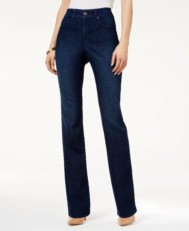 Style & Co Tummy Control Straight Leg Jeans Long Lengths Casual High-Waisted Bootcut Jeans