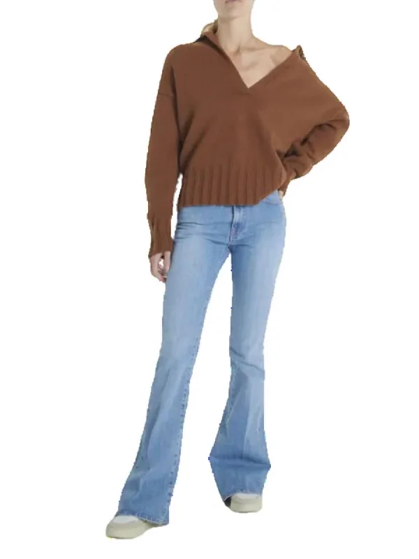 Ursula Flare Jeans In Blue Casual Loose Fit Jeans