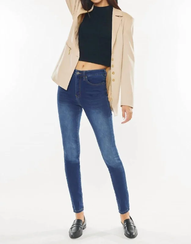 Vanessa High Rise Super Skinny Jeans In Medium Stone Wash Comfortable Full-Length Denim Jeans Vanessa High Rise Super Skinny Jeans In Medium Stone Wash Comfortable Full-Length Denim Jeans