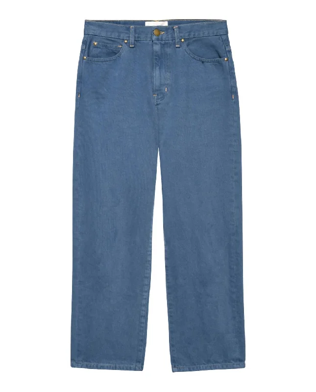 Women's Billy Jean In French Blue Trendy Patchwork Denim Jeans