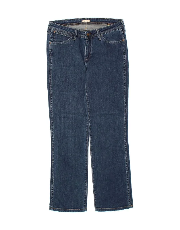WRANGLER Womens Sara Straight Jeans W31 L30 Blue Cotton Fashionable Relaxed Fit Denim WRANGLER Womens Sara Straight Jeans W31 L30 Blue Cotton Fashionable Relaxed Fit Denim