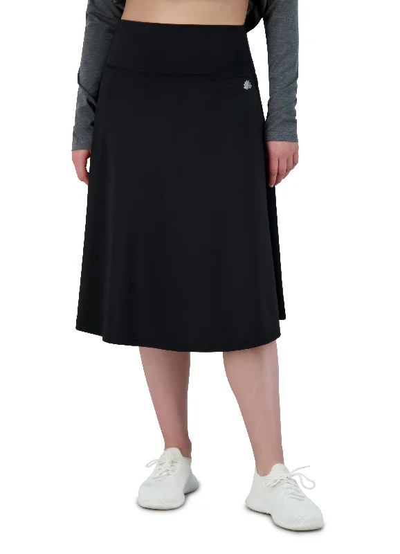 Active Air Skirt 26"-Black chiffon skirt lightweight