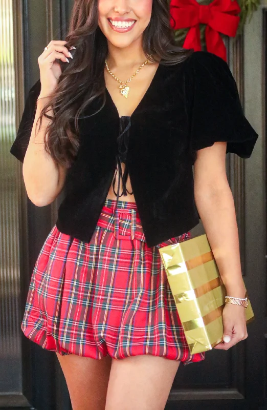 All The Days Red Plaid Skirt leather skirt sleek