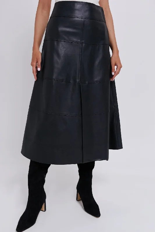 Black Leather Lucille Skirt lace skirt feminine