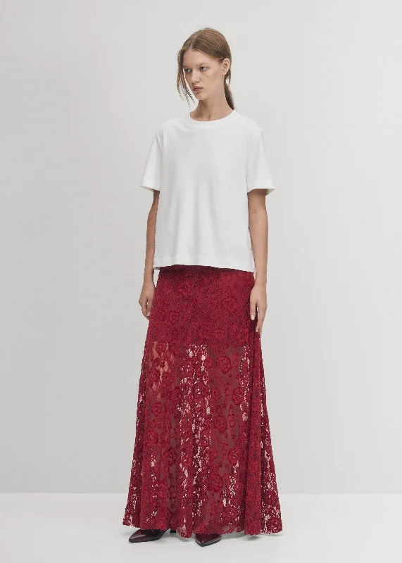 Bundi Lace Wine Skirt corduroy skirt cozy