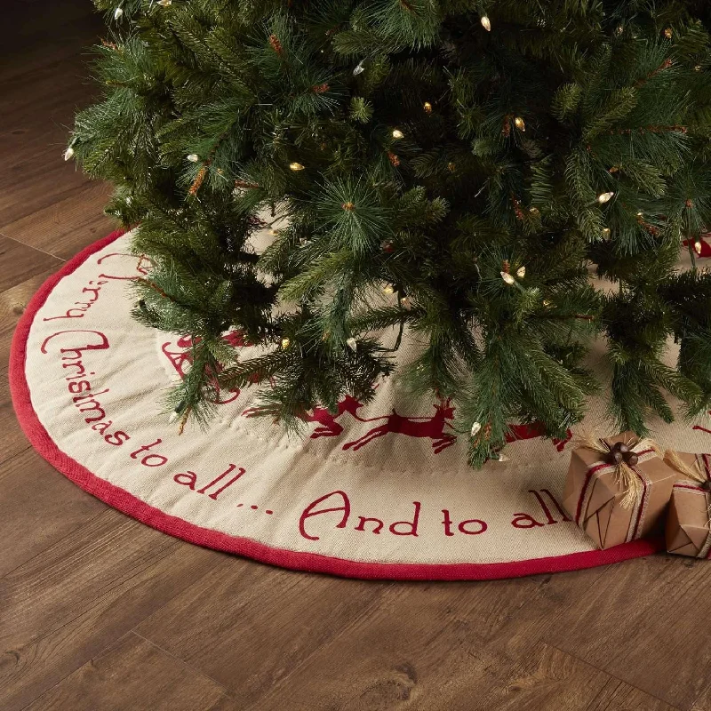 Burlap Santa Christmas Tree Skirt 55 VHC Brands athletic skirt fit