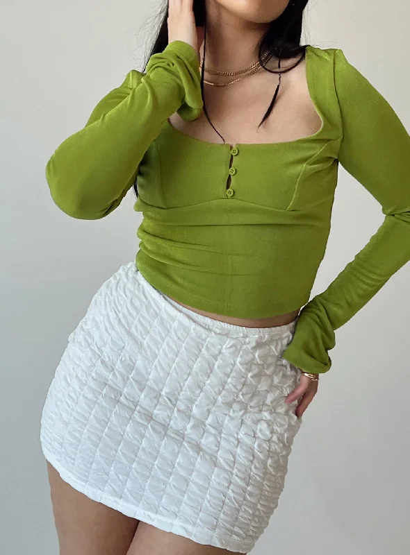Cadence Mini Skirt White denim skirt trendy
