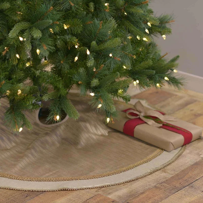 Celebrate Christmas Tree Skirt 48 VHC Brands silk skirt lustrous
