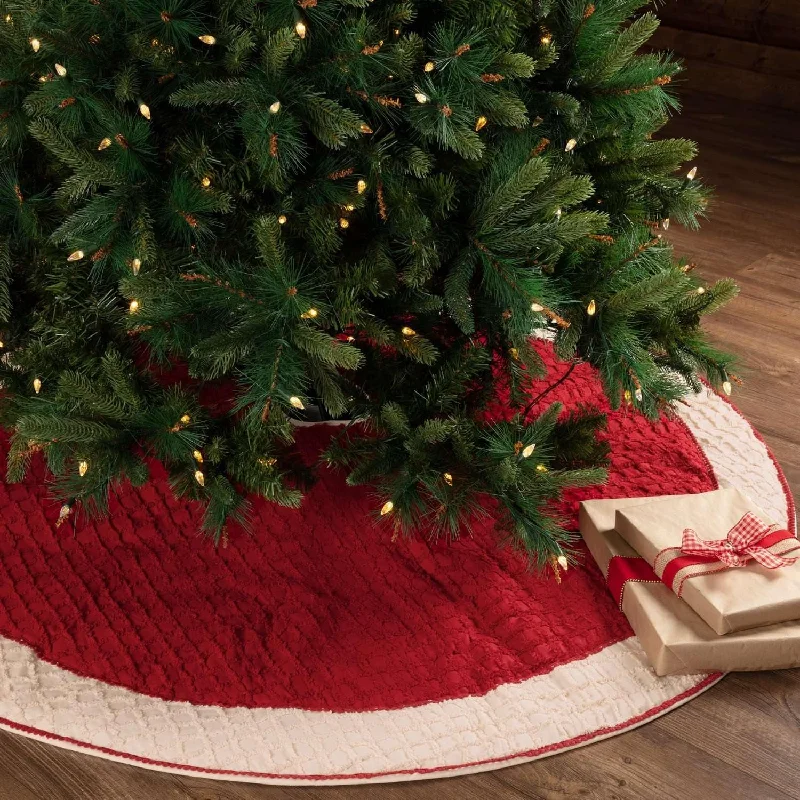 Chenille Christmas Christmas Tree Skirt 60 VHC Brands silk skirt lustrous