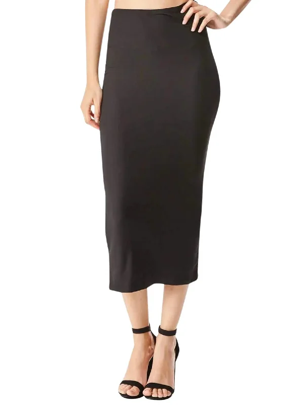 Chi Chi Pencil Midi Skirt cashmere skirt plush