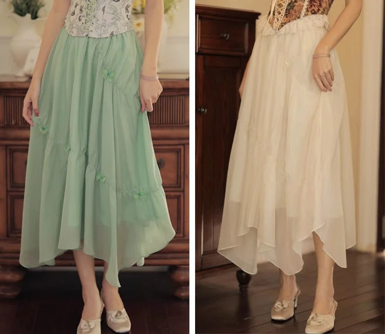 Dreamy Fairy Irregular Skirt denim skirt stylish