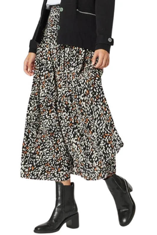 ELLA ANIMAL PRINT SKIRT - 44232T wrap skirt elegant