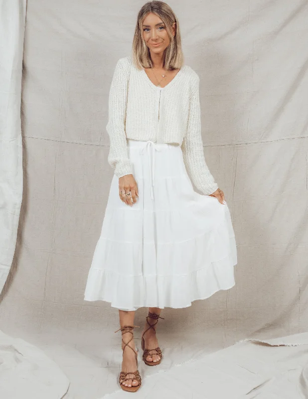 Elsie Tiered Skirt chiffon skirt flowing