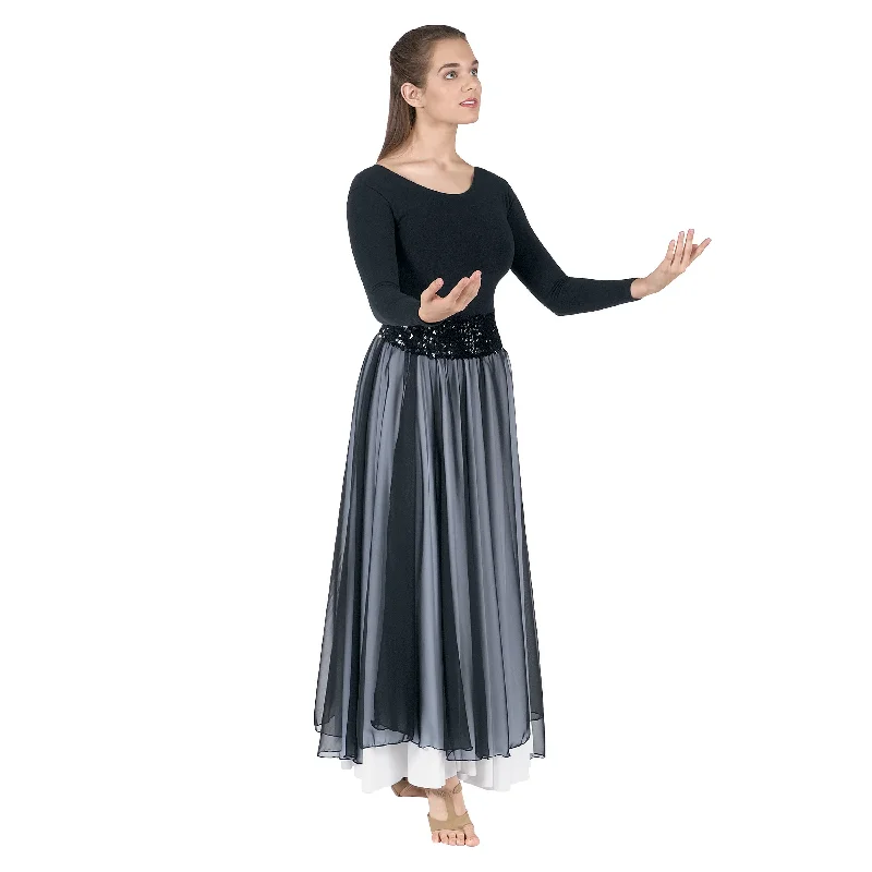 Eurotard 39746P Plus Size Chiffon Single Overlay Skirt cashmere skirt fine
