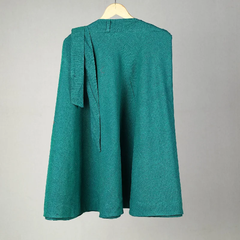 Green - Jhiri Handloom Cotton Wrap Around Plain Skirt 17 corduroy skirt cozy
