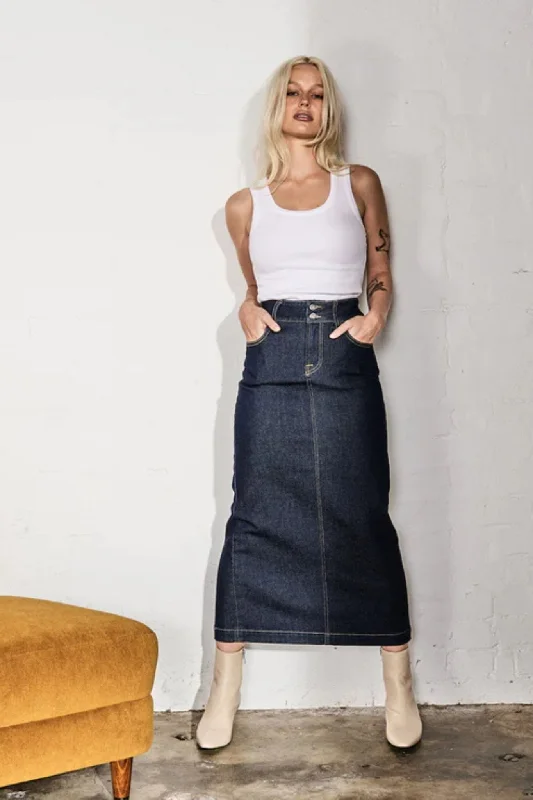 JONI SKIRT - KAW240057 denim skirt durable