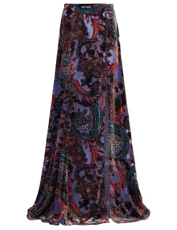 L'Agence Luca Full Maxi Skirt wool skirt warm