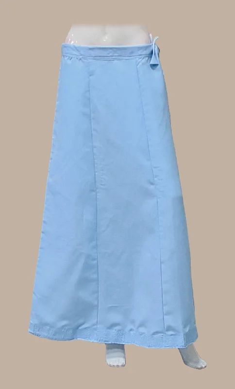 Light Blue Cotton Under Skirt corduroy skirt textured