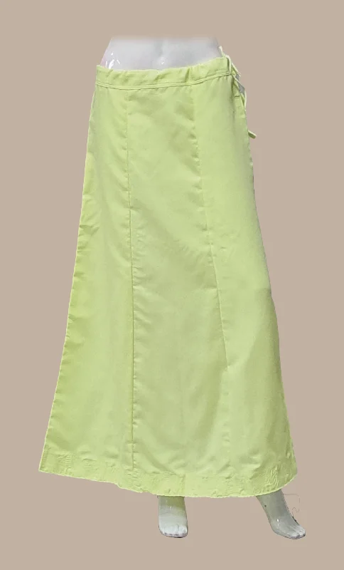 Light Lime Cotton Under Skirt slim fit skirt