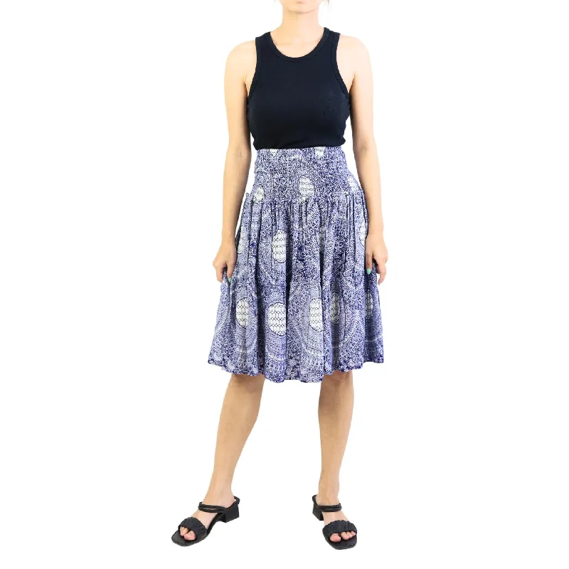 Mandala Women's Skirt in Bright Navy SK0090 020320 01 wrap skirt elegant
