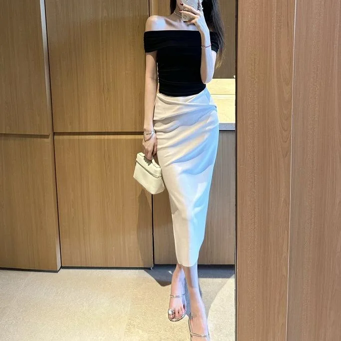 Mona skirt (preorder/ 2 colours) velvet skirt glossy