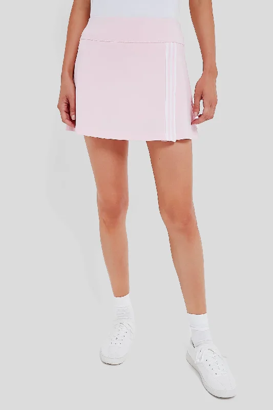 Pink Retro Stripe 14 Inch Court Tennis Skirt wool skirt breathable