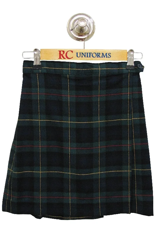 Plaid 832 Flap Skort modal blend skirt