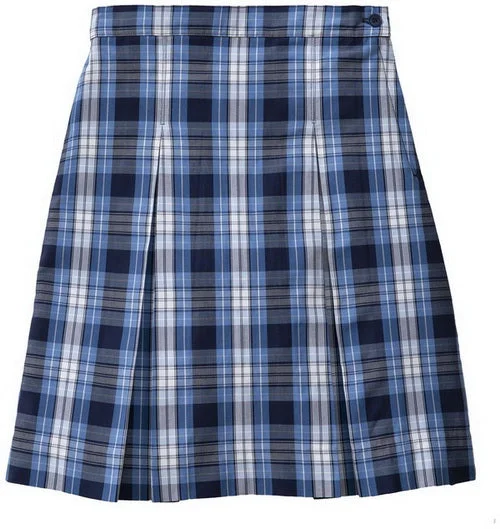 Plaid 76 Kick-Pleat Skirt cashmere skirt rich