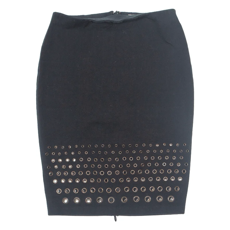 ROBERT RODRIGUEZ Short Pencil Skirt Black Womens S leather skirt sleek