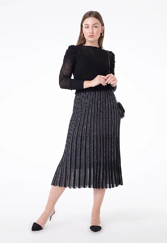 Shimmery Knitted Skirt wool skirt sturdy