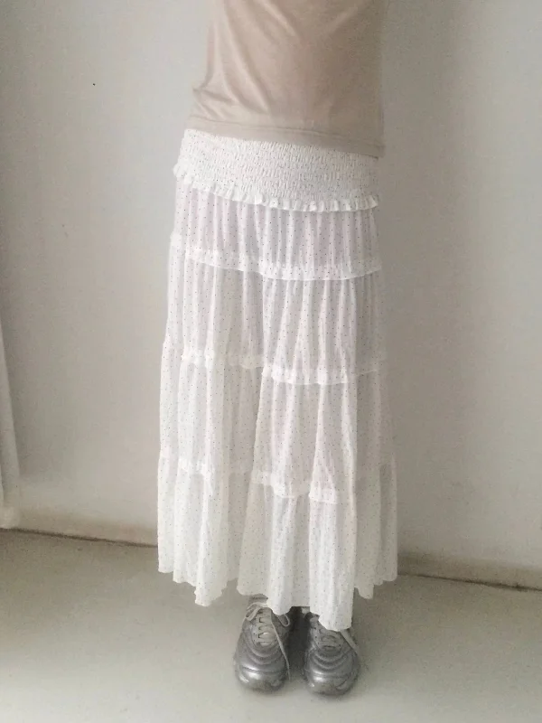 Sic Astra Snow Doll Coquette Midi Skirt boho skirt vibe