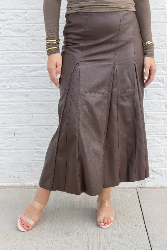 CLARA LEATHER SKIRT slim fit skirt