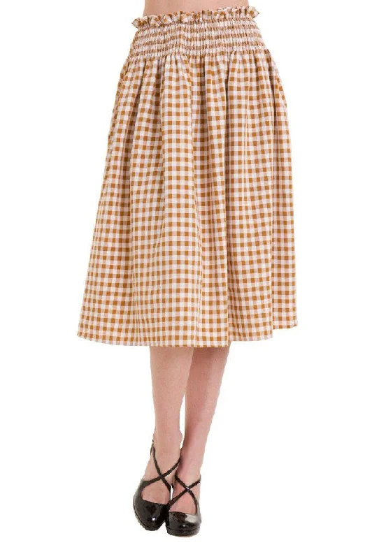 Summer Breeze Smocking Skirt cashmere skirt fine