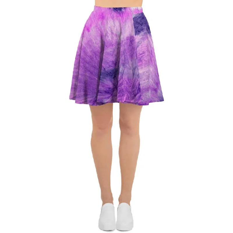 Tie Dye Purple Women's Skirt chiffon skirt lightweight