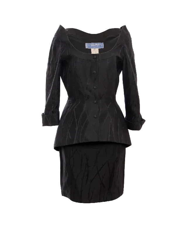 Vintage Thierry Mugler Skirt Set lace skirt romantic