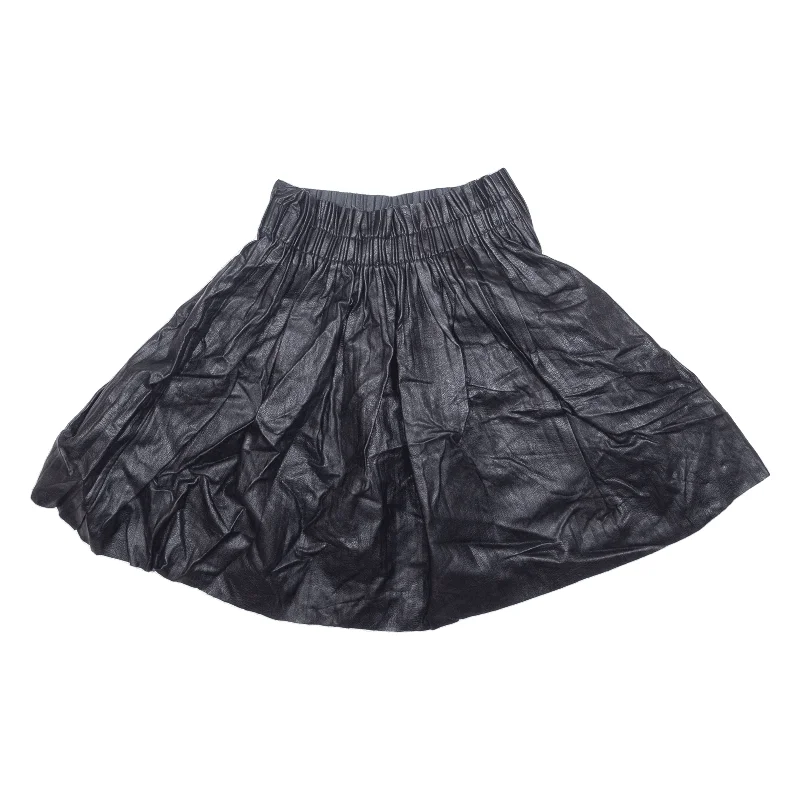 VOGUE FASHION Faux Leather Womens Pleated Skirt Black Short Viscose UK 4 maxi skirt elegant