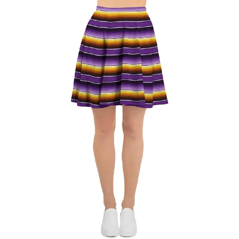 Yellow And Purple Mexican Baja Women's Skirt denim skirt stylish